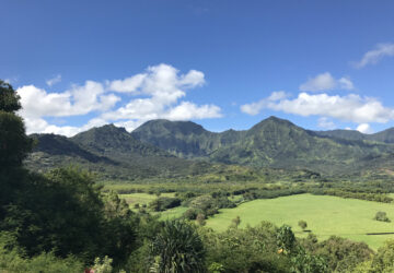 The overlook of the north shore of Kauai near Princeville