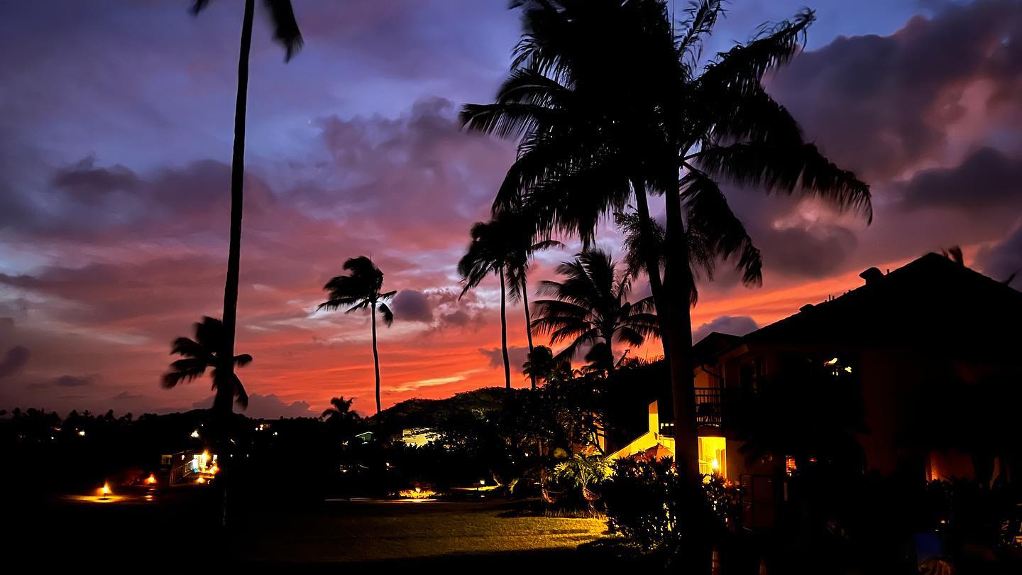 Incredible after glow at Kahala.