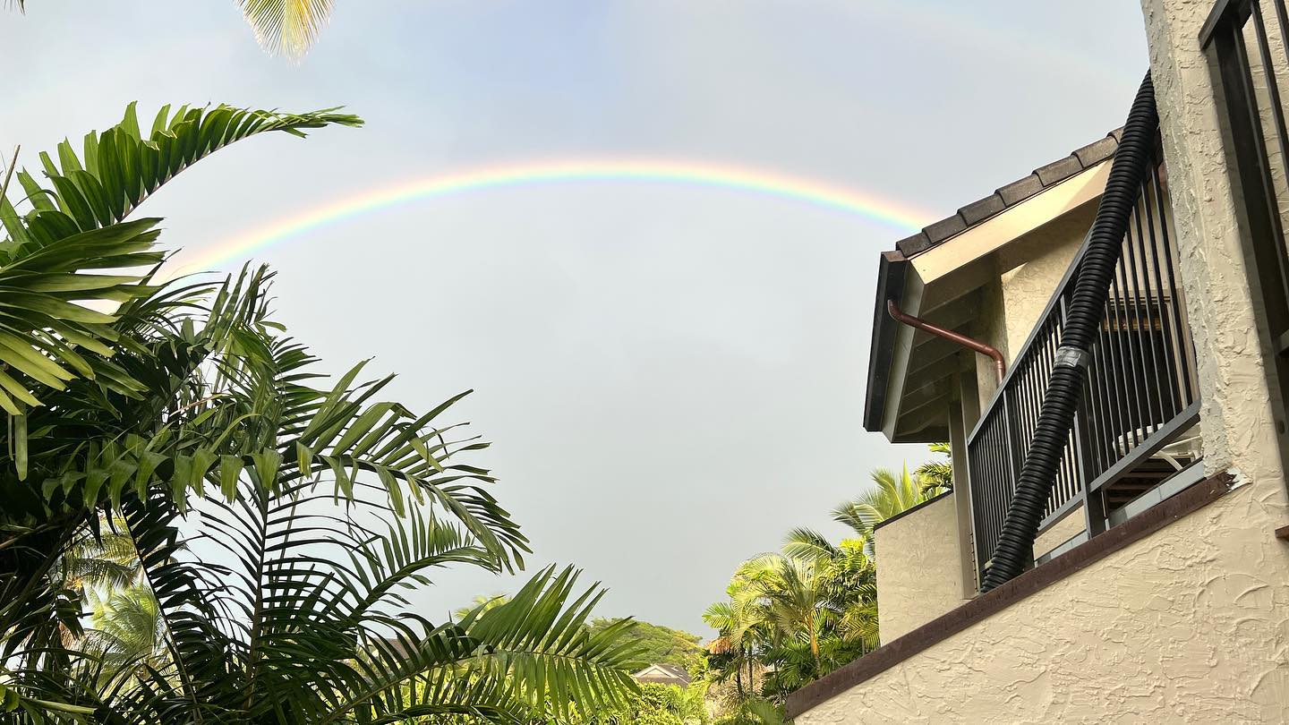 Even in the rain there is always a rainbow nearby.